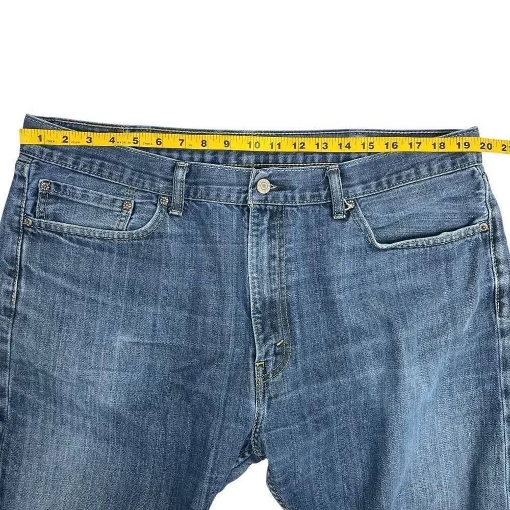Levi's 505 Mens Regular Fit Straight Leg Denim Jeans Mid Wash Blue Size 40x32